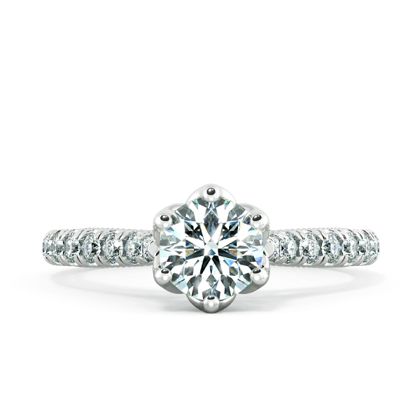 Nhẫn đính hôn Bridge Accent vintage, đai tấm NCH1608 2